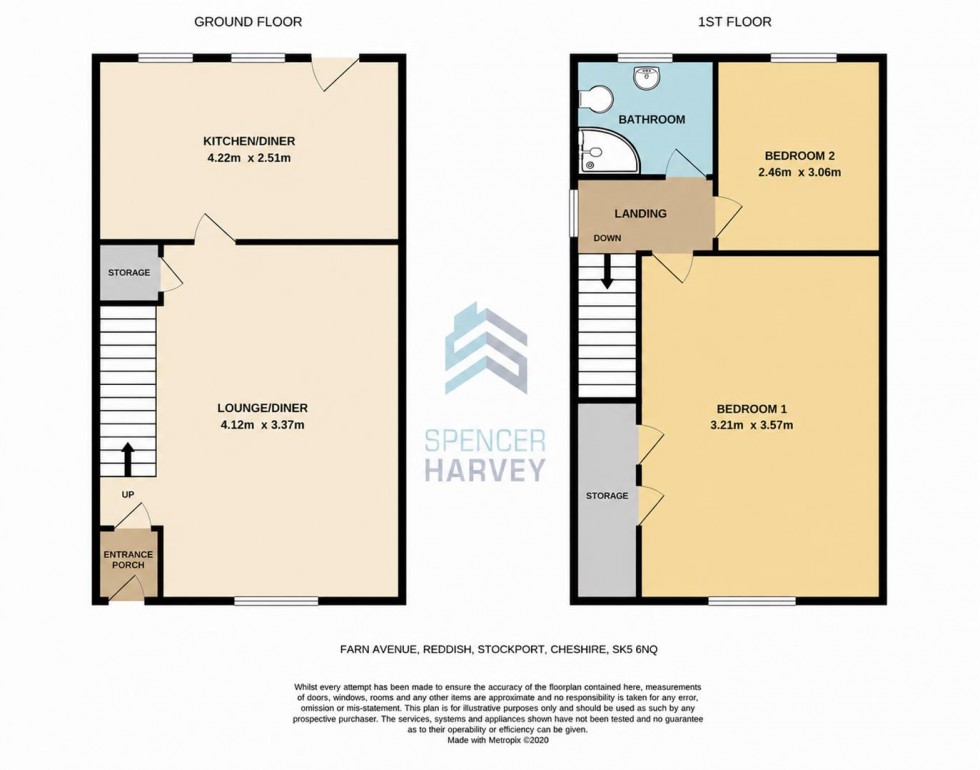 Floorplan for Farn Avenue, Reddish, Stockport